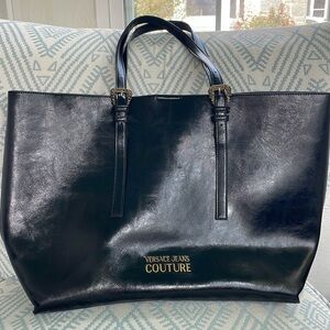 Vegan leather Versace Jeans Couture tote in excellent condition!